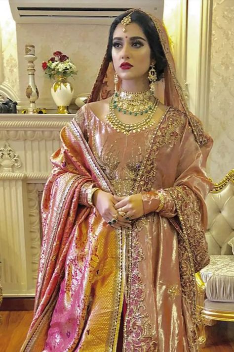 Nilofer Shahid, Bridal Pictures, Duchess Satin, Bride Wear, Wedding Bride, Scarlet, The House, Pakistan, Saree