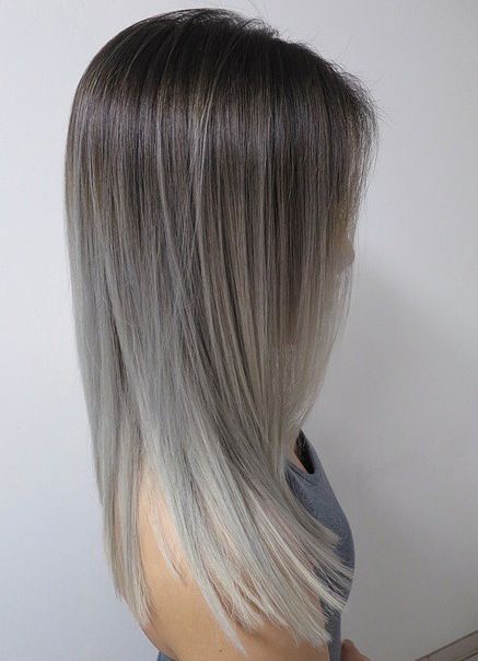 Grey Hair Looks, Grey Ombre Hair, Silver Hair Color, Red Highlights, Ombre Hair Color, Grey Hair Color, Hair Color And Cut, Hair Color Balayage, Hair Color Trends