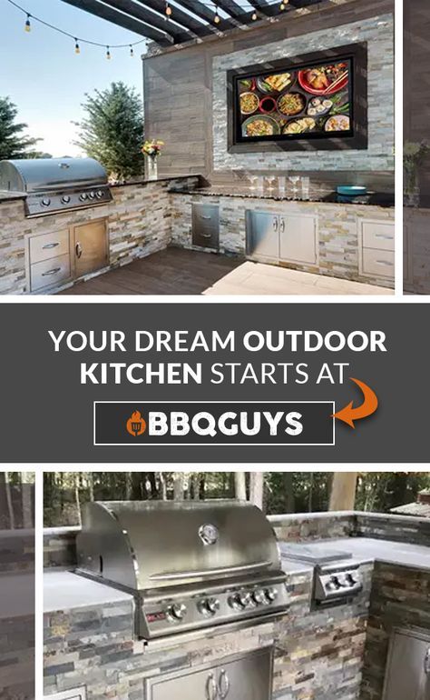 Maximize your backyard year round with an outdoor kitchen. Expand your outdoor space for cooking, eating, entertaining, and even relaxing. Here are some helpful tips to consider before starting an outdoor kitchen project. Living Pool, Outdoor Kitchen Plans, Backyard Kitchen, Outdoor Kitchen Patio, Kitchen Design Plans, Inspire Me Home Decor, Backyard Living, Kitchen Plans, Pool Ideas