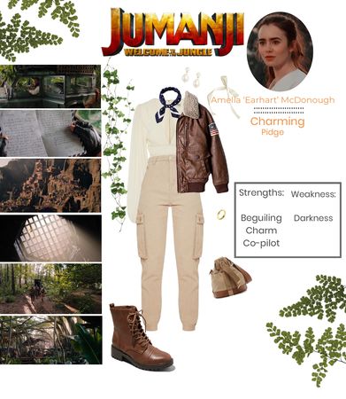 Stephanie Wick 1996 Alex’s Crush - Jumanji OC Outfit | ShopLook Adventure Costume Ideas, Jumanji Inspired Outfits, Jungle Outfit Ideas, Adventure Outfit Female, Explorers Aesthetic, Jungle Cruise Outfit, Explorer Outfit Adventure, Alex Vreeke, Jungle Explorer Outfit