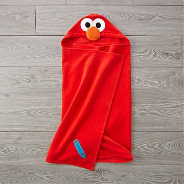 Kids Towels & Bath Accessories | Ships Free | Crate and Barrel Sesame Street Signs, Baby Elmo, Kids Bath Towel, Sesame Street Elmo, Baby Robes, Sesame Street Cookie Monster, Elmo Party, Nursery Room Design, Hooded Bath Towels