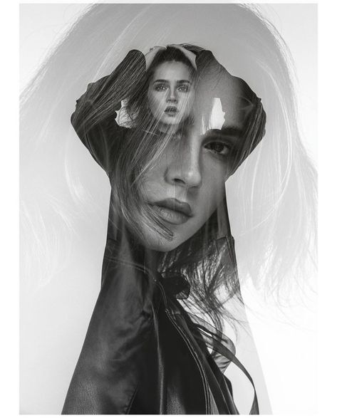 Simple Portrait Photography, Dual Exposure, Surprise Face, Creative Shoot, Double Exposure Photography, Idea Photo, Portrait Woman, Multiple Exposure, Double Exposure