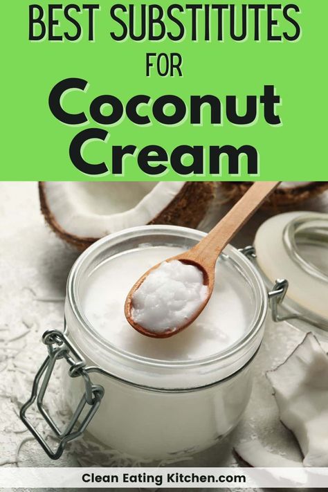 Coconut cream is an excellent ingredient for cooking and baking. But what happens if you run out of it or you can’t find it at the store? Here are the best substitutes for coconut cream. Substitute For Coconut Milk, Milk Allergy Symptoms, Coconut Milk Substitute, Gluten Free Dairy Free Dinner, Coconut Allergy, Milk Allergy, Clean Eating Lunch And Dinner Recipes, Dairy Free Dinner, Gluten Free Lunch