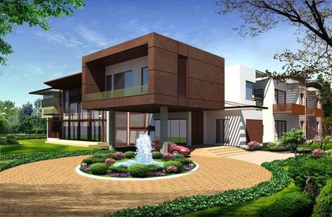 #Zingify - Place your house in the lap of beauty - 5 Contemporary Landscaping Ideas.  See more at: https://www.zingyhomes.com/latest-trends/contemporary-landscape-design-ideas-designs-types/  #contemporary #landscape #designideas #architecture #architects Farm Houseplans India, Farmhouse Indian Style, Farmhouse Landscape Design, Farm Houseplans Interior, Farm Houseplans, Farm House Plans, Farmhouse Landscape, Contemporary Landscape Design, Landscape Design Ideas