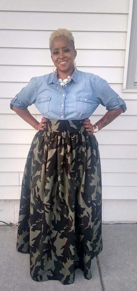 Style Maxi Skirt, Maxi Skirt Style, Womens Skirts, African Style, This Morning, African Fashion, Worship, Camouflage, So Cute