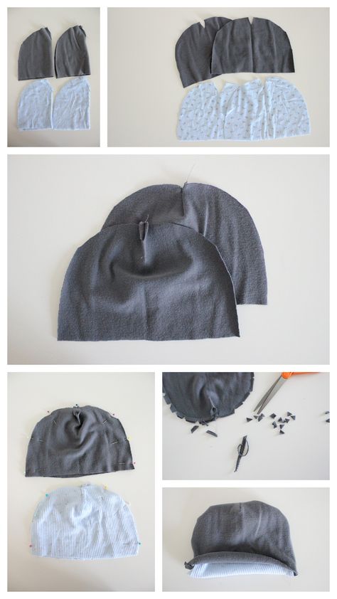 Hat Pattern Sewing, Beanie Sewing Pattern, Fleece Hat Tutorial, Slouchy Beanie Pattern, Beanie Hat Pattern, Trendy Sewing Patterns, Diy Sweater, Easy Knitting Projects, Sewing Easy Diy