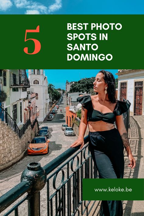 Taking photos on vacation is something we all do and provide. Especially as travel addicts or influencers. So today we list for you the eight cutest and most photogenic spots in Santo Domingo, spotted by @cindyvandyck. Because if you're planning a trip to the Dominican Republic, you should definitely spend a few days in the capital and at La Zona Colonial. Santa Domingo Dominican Republic, Dominican Republic Outfits, Dominican Republic Santo Domingo, Samana Dominican Republic Things To Do, Santo Domingo Dominican Republic, Dominican Republic Neighborhood, Dominican Republic Old Photos, Dominican Republic Travel, Instagram Places