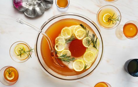 Turn this punch recipe up a notch with a decorative ice ring. Learn our tricks on how to make your own. Tea Punch Recipe, Wine Punch Recipes, Bourbon Punch, Ice Ring, Batch Cocktails, Thanksgiving Cocktails, Punch Recipe, Tea Party Food, Rum Punch