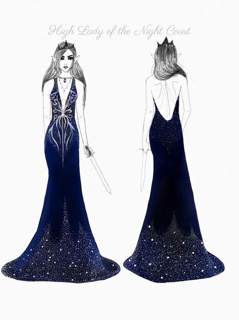 middengard-bookwyrm: “feyre’s dress ✨ ” Feyre Night Court, Court Gown, Court Outfit, Sarah Maas, Feyre Archeron, Feyre And Rhysand, A Court Of Wings And Ruin, Sarah J Maas Books, Night Court