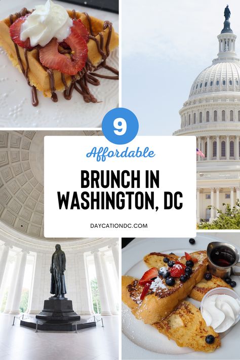 Don't plan a trip to Washington, DC without brunch. Check out this list of the best brunch spots in Washington, DC that offer a great value. Whether you are looking for bottomless, a cute patio, or something quick, there is a brunch option for you! Best Breakfast Washington Dc, Washington Dc Christmas, Washington Dc Food, Weekend In Dc, Dc Christmas, Trip To Washington Dc, Rooftop Brunch, Salmon Platter, Restaurants For Birthdays