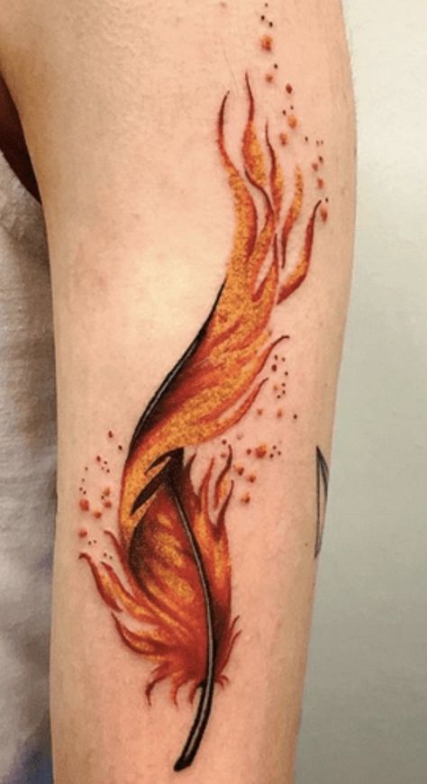 Feather Fire Tattoo, Burning Flowers Tattoo, Fire Feather Tattoo, Pheonix Feather Tattoos, Phoenix Hip Tattoos Women, Wings On Fire Tattoo, Fire Tattoo For Women, Phoenix Feather Tattoo, Fire Phoenix Tattoo