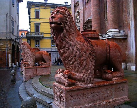 Reggio Emilia Piazza-Lions Reggio Emilia Italy, Leo The Lion, Reggio Inspired, Emilia Romagna, Reggio Emilia, The Lion, Philosophy, Lion Sculpture, Lion