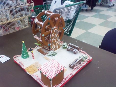 - Ferris Wheel gingerbread Gingerbread Roller Coaster, Gingerbread Ferris Wheel, Gingerbread Bridge, Train Gingerbread, Gingerbread Contest, Gingerbread House Sculptures & Statues, Joann Fabrics, China Painting, Gingerbread Houses