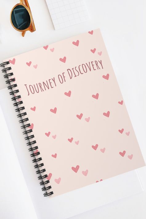 Embark on a ‘Journey of Discovery’ with this adorable spiral notebook cover. Perfect for jotting down your thoughts, dreams, and inspirations, this cute design is a reminder that every page is a new adventure. Ideal for anyone looking to explore and grow! Cotton Tops Designs, Notebook Art, Spiral Notebook Covers, Cute Notebooks, Creative Journal, New Adventure, Notebook Design, Notebook Cover, Planner Bullet Journal