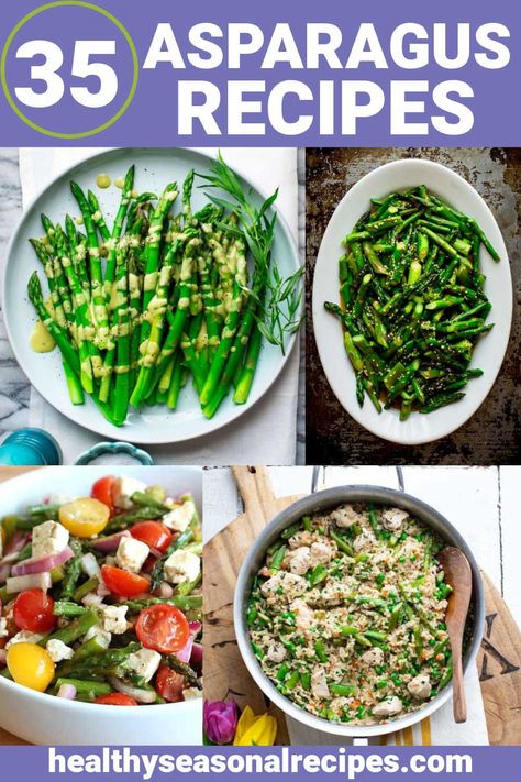 Gourmet Asparagus Recipes, Recipes For Asparagus Side Dishes, Mediterranean Diet Recipes Asparagus, Healthy Asparagus Recipes, Asparagus Grilled Cheese, Healthy Asparagus, Asparagus Side Dish, Dairy Free Salads, Cream Of Asparagus Soup