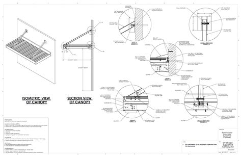 Entrance / Overhead Canopy Details | Commercial Metal Canopy Drawings Canopy Ideas Outdoor, Outdoor Drawing, Building Canopy, Corrugated Metal Wall, Canopy Ideas, Curtain Wall Detail, Aluminum Awnings, Metal Awning, Pergola Diy