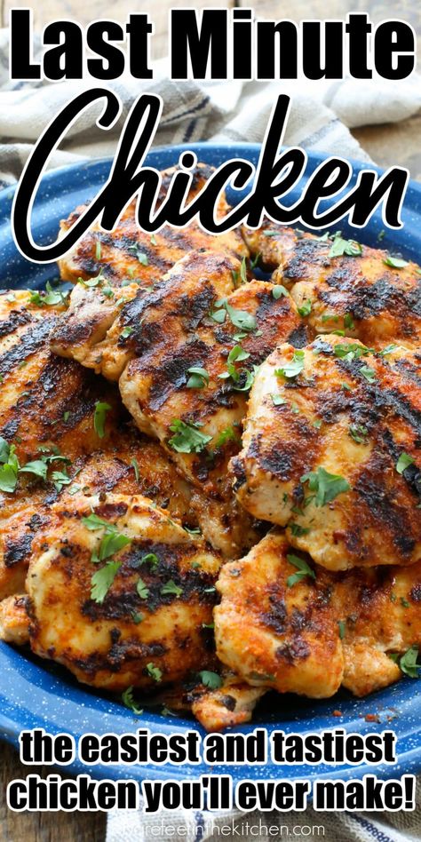 Last Minute Chicken - the easiest and tastiest chicken you'll ever make! Broiled Chicken Thighs, Broiled Chicken, Chicken Thigh Recipes Oven, Chicken Thigh Recipes Crockpot, Boneless Chicken Thigh Recipes, Chicken Thigh Recipes Baked, Thigh Recipes, Chicken Dishes Recipes, Baked Chicken Recipes