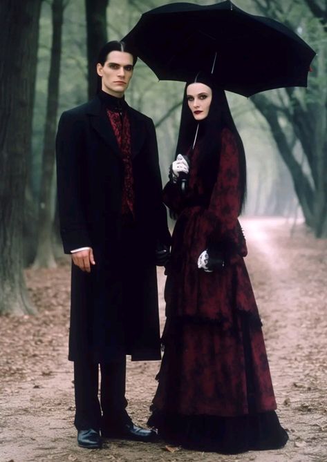 Formal Vampire Attire, Medieval Goth Men, Goth Wedding Men, Gothic Groom Attire, Vampire Men Outfit, Mens Vampire Fashion, Vampire Clothes Men, Vampire Tuxedo, Romantic Goth Outfits Men