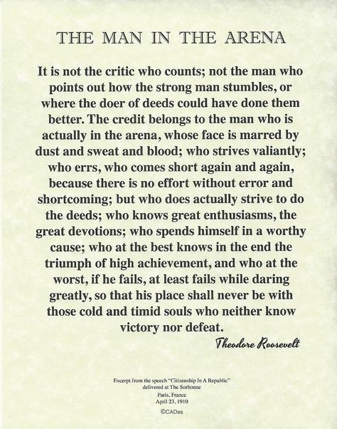 Teddy Roosevelt Quotes, The Man In The Arena, Man In The Arena, Theodore Roosevelt Quotes, Roosevelt Quotes, Brene Brown Quotes, Teddy Roosevelt, Theodore Roosevelt, 8x10 Frame