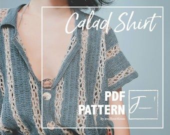 Calad Laceweight Crochet Summer Shirt Pattern Shirt Crochet Pattern, Crochet Lingerie Pattern, Lingerie Crochet, Crochet Lingerie, Shirt Crochet, Crochet Men, Lingerie Patterns, Crop Top Pattern, Crochet Crop Top Pattern