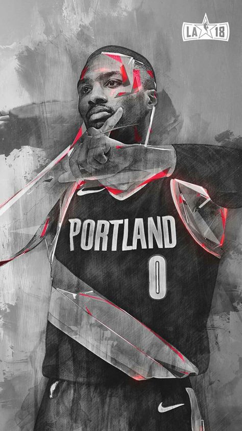 Dame Time Wallpapers, Dame Time Damian Lillard Wallpaper, Dame Time, Basketball Artwork, Mvp Basketball, Nba Artwork, Best Nba Players, Nba Basketball Art, Basketball Players Nba