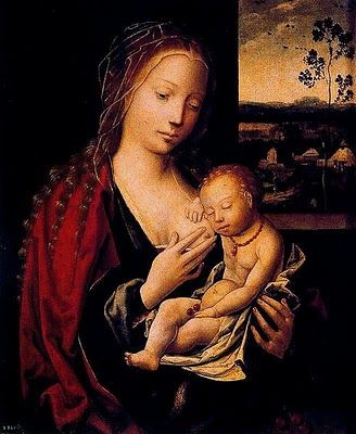 Our Lady of La Leche {Many prayers have been asked of Mary with this title as I have nursed my children.} Madonna And Child Painting, Child Painting, Breastfeeding Baby, The Madonna, Digital Museum, Child Jesus, Madonna And Child, Art Uk, European Art