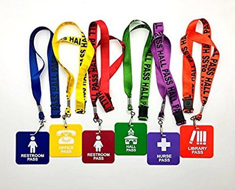 Restroom Pass, Bathroom Pass, School Bathroom, Hall Pass, Elementary Classroom Decor, School List, Teaching Supplies, Teacher Supplies, School Staff