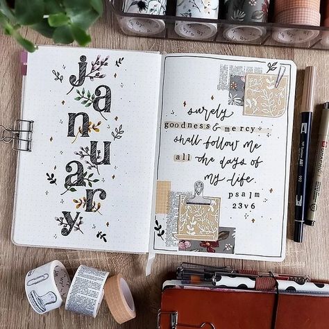 Monthly Cover Page, Cover Page Ideas, Scrapbook Themes, Hello January, My 2022, Bullet Journal Cover Page, Bullet Journal Hacks, Personal Journal, Bullet Journal Design Ideas