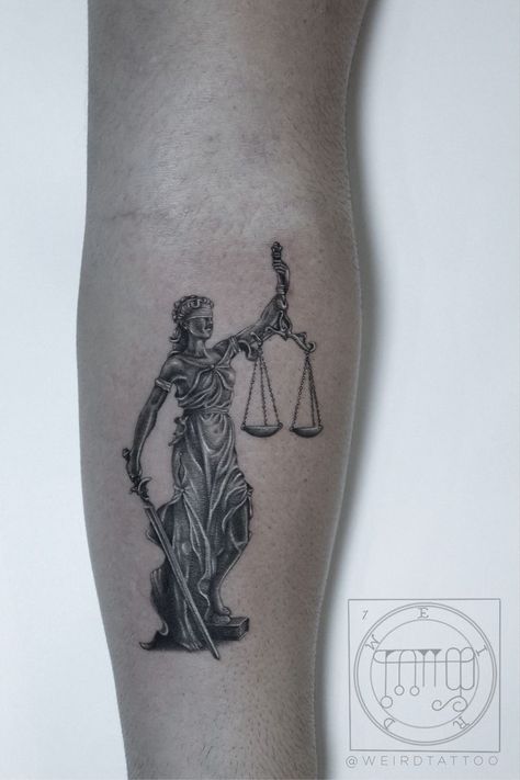 Greek Justice Tattoo, Balance Of Justice Tattoo, Lady Justice Tattoos, Lady Justice Statue Tattoo, Libra Lady Justice Tattoo, Justice Balance Tattoo, Goddess Themis Tattoo, Greek Balance Tattoo, Blind Lady Justice Tattoo