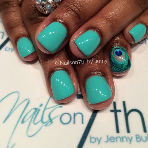 Teal nails. Peacock nails Nails Peacock, Peacock Nails, Teal Nails, Nail Stuff, Nails On Fleek, Nails Nails, Beautiful Nails, Melon, Wedding Makeup