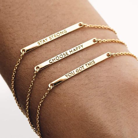 Alphabet Bracelets, Gold Bar Pendant, Fancy Jewelry Necklace, Permanent Jewelry, Gold And Silver Bracelets, Silver Bracelets For Women, Bracelets Gold, Doll Jewelry, Sparkle Earrings