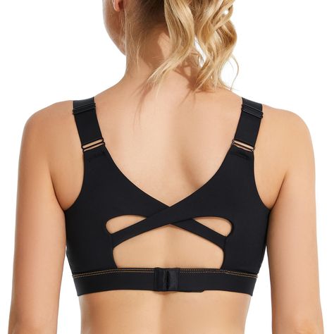 PRICES MAY VARY. ✅sports bra is perfect for medium to high impact activities such as gym exercise, yoga, running, and more. It's designed to keep you comfortable and supported throughout your workout. ✅black sports bra features orange contrast lines that add a pop of color to your workout wardrobe. The criss-cross back and adjustable straps provide a personalized fit that's both functional and fashionable. ✅ with soft, breathable material, our sports bra is comfortable to wear all day long. The Gym Bra, Front Zip Sports Bra, Bra For Women, Exercise Yoga, Workout Wardrobe, High Impact Sports Bra, Gym Exercise, Workout Yoga, Yoga Gym