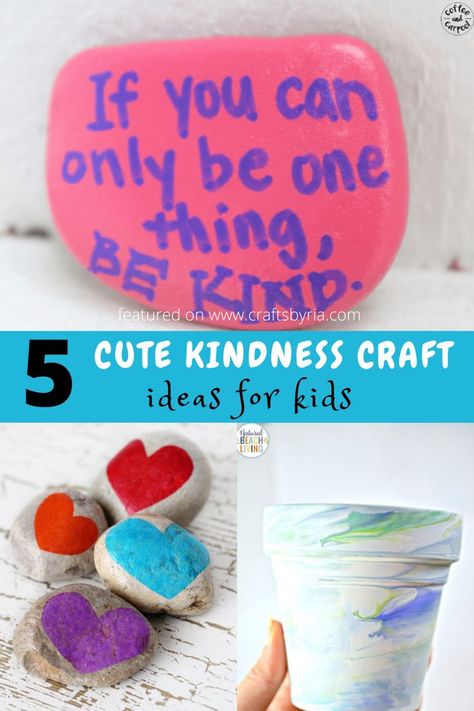 5 easy kindness crafts for kids Kindness Crafts For Kids, Toddler Bible Crafts, Kindness Crafts, Kindness To Others, Friendship Crafts, Family Projects, Kindness Activities, World Kindness Day, Bible School Crafts