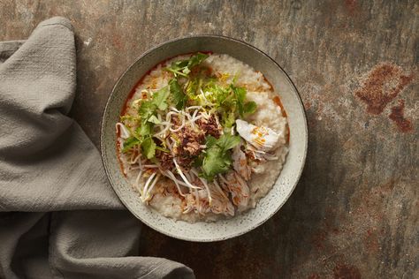 Cambodian Rice and Chicken Porridge Congee — Farm to Fork Chicken Porridge, Rice And Chicken, Farm To Fork, Eating Well Recipes, Almond Bread, Breakfast Meals, Rice Porridge, Fried Shallots, Chicken Noodle Soup Homemade