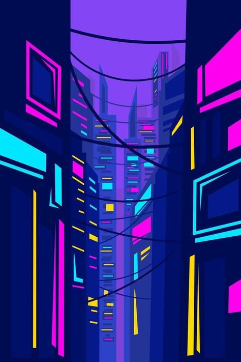 #NeonDesign #BrightIdeas #CustomNeonSigns #UniqueLighting Neon Vector Art, Neon Illustration Art, Cyberpunk Painting Acrylic, Cyberpunk Mural, Cyberpunk City Drawing, Neon Concept Art, Cyberpunk City Background, Cyberpunk Skyline, Cyberpunk Vector