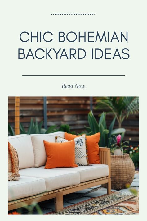 Beautifully designed bohemian backyard ideas showcase vibrant colors and cozy seating areas. Perfect for creating a stylish outdoor vibe. Dining Room Colour Schemes, Outdoor Vibes, Bohemian Backyard, Lush Plants, Colorful Patio, Bedroom Colour Palette, Eclectic Furniture, Cozy Seating, Layered Rugs