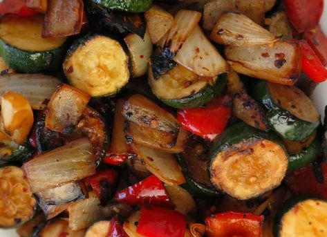 Grilled Sides, Asian Sides, Balsamic Vegetables, Asian Grill, Charleston Trip, Grilled Vegetable Recipes, Grilling Recipes Sides, Grill Basket, Vegetable Prep