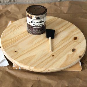 DIY Lazy Susan Tray - Frugally Fantastic Diy Wood Lazy Susan, Table Top Lazy Susan Ideas, Diy Lazy Susan Turntable, Table Top Lazy Susan, Lazy Susan Tray, Diy Lazy Susan, Stick Letters, Wood Lazy Susan, Lazy Susan Turntable