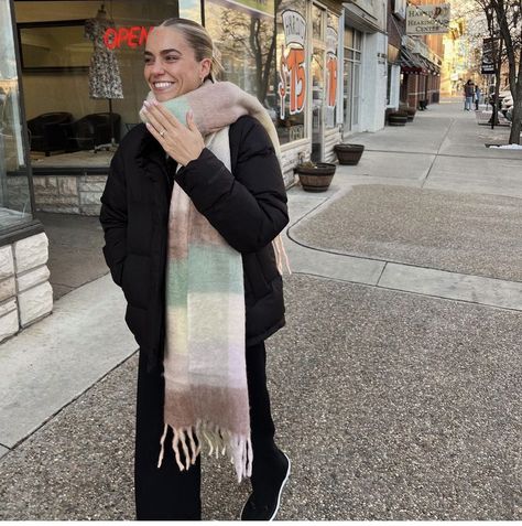 Emilie Kiser, Winter Scarf, Plaid Scarf, Plaid, On Instagram, Instagram