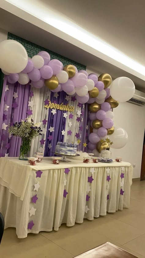 Light Purple Birthday Decorations, Lavender And Gold Graduation Party, Purple Gold Birthday Party Decoration, Purple Bday Decorations, Gold And Purple Birthday Decorations, Purple Theme Birthday Party Decoration, Purple Decorations Party, Purple Gold Party Decorations, Purple And Gold Party Decorations