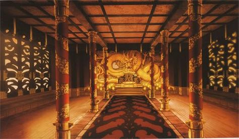 Fire Lord Throne Room Anime Throne, Architecture Japanese, Environment References, King On Throne, Chinese Palace, Palace Interior, Avatar Series, Asian Architecture, Dnd Maps