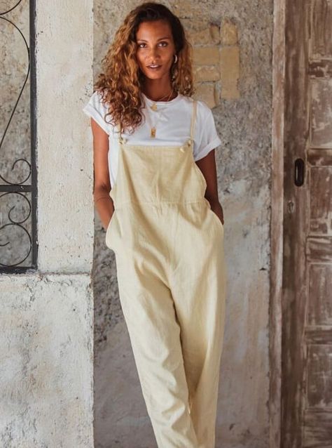 Who else will be living in a pair of our LINEN OVERALLS this Summer? #linen #plantdyed #linenlover Linen Overalls, Yellow Jumpsuit, Jumpsuit For Women, Organic Plant, Linen Jumpsuit, Dyed Linen, Summer Linen, Recycled Silver, 21 Days