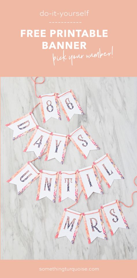 Bridal Shower Quotes, Wedding Planning Printables, Bridal Shower Decorations Diy, Free Printable Banner, Bridal Shower Banner, Awesome Bachelorette Party, Wedding Decorations On A Budget, Wedding Planning On A Budget, Free Banner