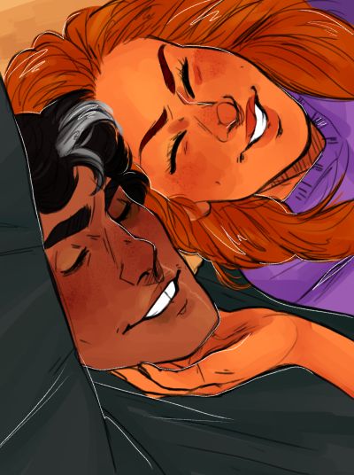 Jason X Kori, Jason Todd And Roy Harper, Jason Todd Roy Harper, Jason Todd And Koriand'r, Jason Todd X Roy Harper X Kori, Nightwing And Kory, Nightwing And Starfire, Couple Sketch, Teen Titans Fanart