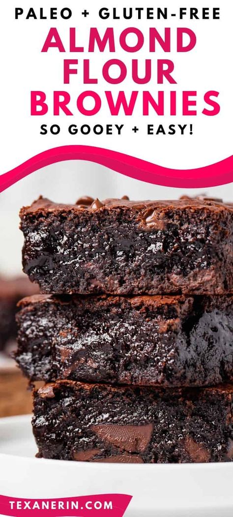 Keto Receipts, Almond Flour Desserts, Almond Flour Brownies, Almond Butter Brownies, My New Life, Brownie Recipes Healthy, Gooey Brownies, Butter Brownies, Baking With Almond Flour