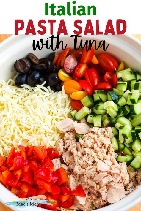 Italian Tuna Pasta Salad, Pasta Salad With Tuna, Zesty Italian Pasta Salad, Italian Salad Dressing Homemade, Italian Tuna, Salad With Tuna, Tuna Macaroni Salad, Tuna Pasta Salad, Easy Healthy Lunch Recipes