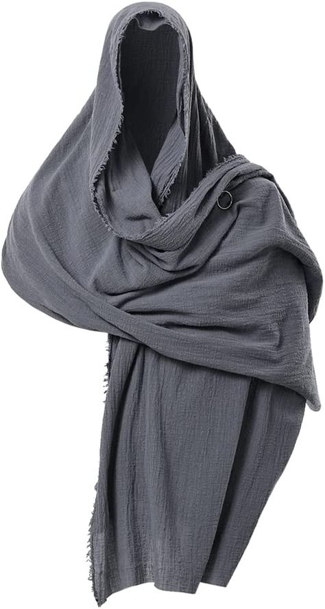 Shaman Clothing, Cloth Study, Dune Fashion, Medieval Wizard, Mage Costume, Stealth Armor, Medieval Hood, Wrap Cloak, Fabric Reference