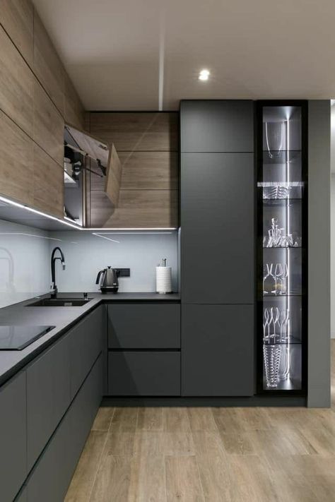 Desain Pantry, Desain Furnitur Modern, Modern Kitchen Cabinet Design, تصميم للمنزل العصري, Kitchen Design Modern Small, Kitchen Interior Design Decor, Kitchen Interior Design Modern, Kitchen Design Plans, Modern Kitchen Cabinets