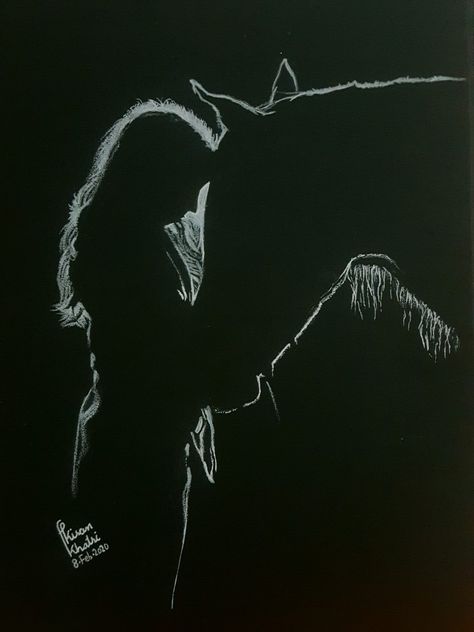 Horse Drawing On Black Paper, White Pencil Drawing On Black Paper Easy, Doodles On Black Paper, White Charcoal Drawing On Black Paper, White Pen Art On Black Paper, Charcoal Drawing On Black Paper, White Pen On Black Paper Drawing, Black Paper Art Ideas Easy, Drawing Ideas On Black Paper