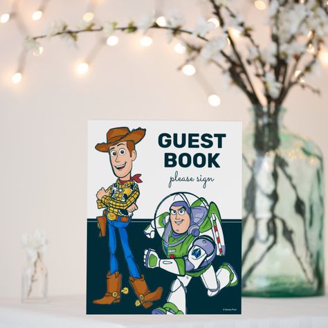 Buzz and Woody Baby Shower Guest Book Foam Board - disney decor Buzz And Woody, Disney Baby Shower, Baby Shower Guest Book, Disney Decor, Baby Shower Guest, Baby Disney, Foam Board, Diy Business, Guest Book